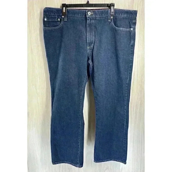 LL Bean Jeans Mens 42x29 Standard Fit Straight Medium Denim Suspender Buttons - Picture 2 of 8